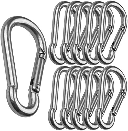 1 Csomag 4 Inch Rugós Kapocs Rozsdamentes Acél 34 Karabiner Klipsz Nehéz Teherbírású Gyors Kapcsoló Horgok Kültéri Kempingezéshez, Túrázáshoz, Hintaágyhoz (M1 X 1 Mm)  |  Pattintások Pattintások Pattintások