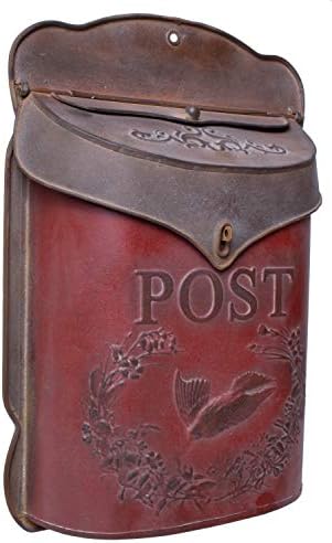 10.5″ X 15.5″ Antik Vörös Shabby Chic Fém Falra Szerelhető Dombornyomott Posta Levéltároló Dekoráció  |  Postaládák és kiegészítők Postaládák és kiegészítők Postaládák és kiegészítők