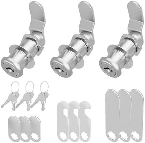 3 db Szekrényzár Kulccsal, 1-1/2″ Szekrényzár Azonos Kulccsal, Levélbox Zár Csere, Biztonságos Irattároló Fiók, Szerszámosláda, Lakókocsi Tároló Zárak, Cinkötvözet  |  Bútorvasalat Bútorvasalat Bútorvasalat