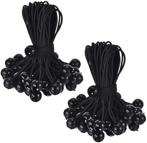 9 Inch Tarp Ball Bungee Kábel, 100 Darabos Bungee Kábelek Labdákkal, Napernyő Tarp Rögzítő Kábelek, Rugalmas Zsinór Kültéri Kempinghez, Teherhordó Menedékhez, Sátrakhoz, Fekete  |  Sátrak és rögzítők Sátrak és rögzítők Sátrak és rögzítők