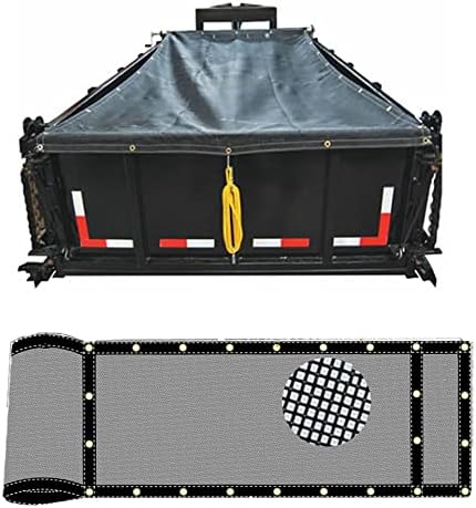 Dump Trailer Tarp Háló Grommetekkel / Nehéz Teherautó Ponyva Tartós Vinilbevonatos Szövet Kettős 6” Zsebekkel, Alkalmazva Teherautók és Trailer Ponyva Rendszeren (8’X12′, Fekete)  |  Sátrak és rögzítők Sátrak és rögzítők Sátrak és rögzítők