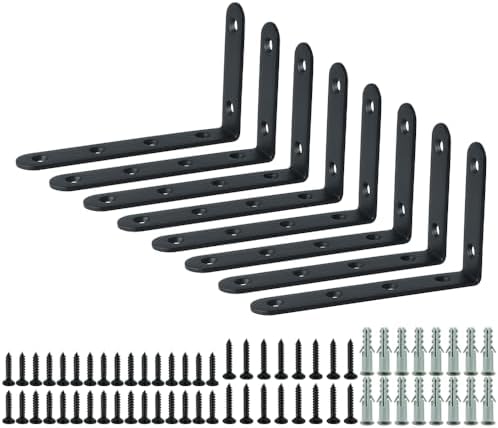 Függőpolc Támogatók, Fekete Támogatók Nehéz Terheléshez L Alakú Sarok Támogatás, Közös Szög Támogatók Felfüggesztéshez, 5X3 Hüvelyk, 8 Darabos Csomag  |  Polc tartók és támaszok Polc tartók és támaszok Polc tartók és támaszok