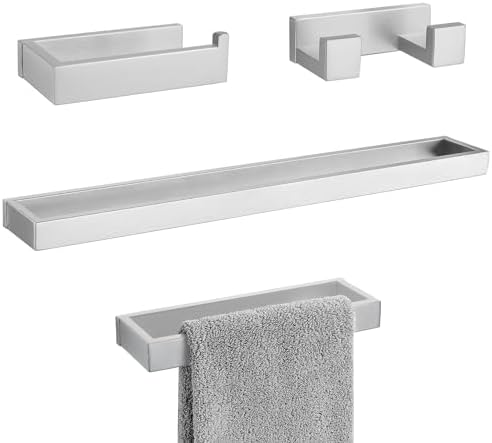 Fürdőszoba Hardver Kiegészítő Készlet, Brushed Nickel 4 darabos Fürdőszoba Hardver Készlet Törölközőtartóval, Törölközőtartóval, WC Papírtartóval, Törölköző Horoggal, Rozsdamentes Acél Fürdőszobai Törölközőtartó Készlet  |  Fürdőszobai hardver Fürdőszobai hardver Fürdőszobai hardver