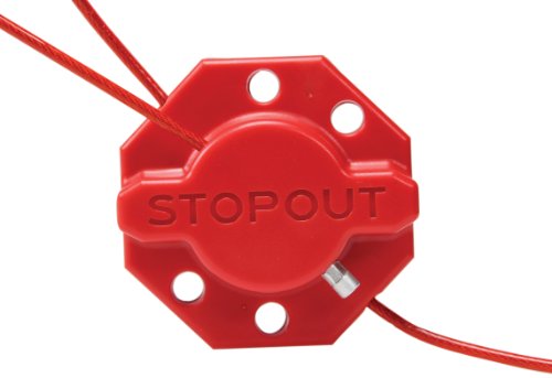 Kdd637 Stopout Twist ‘N Lock Cinch Lockout Hasp 6 láb hosszú piros műanyag bevonatú acél kábellel, polikarbonát, piros  |  Zárak és zárfogók Zárak és zárfogók Zárak és zárfogók