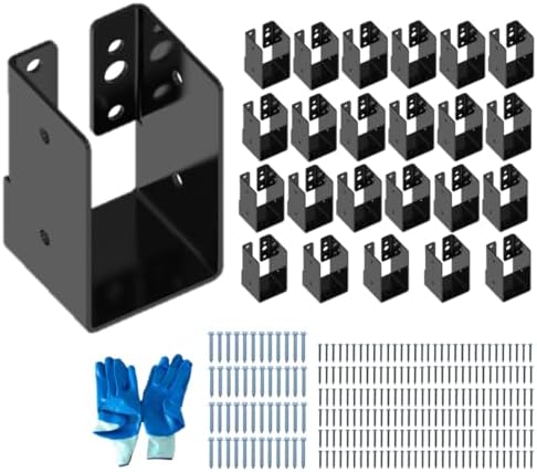 Rejtett Gerendatartók (24 Darab) – 2″ X 4″ Acéllemez Gerenda Támogatók – Kültéri Rejtett – Flancos Támogatók – 2″ X 4″ Fából készült anyaghoz – Teljes készlet Fa Csavarokkal és Egy Pár Kesztyűvel.  |  Tartók és gerendakampók Tartók és gerendakampók Tartók és gerendakampók