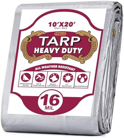 Tarp 1X2Ft, 16 Mil Nehéz Teherbírású Nagy Tarp, Vízálló Takaró Sárgaréz Szemekkel és Megerősített Szélekkel, UV Ellenálló, Szakadással és Fakulással Szemben Ellenálló, Nagy Tarp Menedékhez, Kempingezéshez, Autóhoz, Sátorhoz  |  Sátrak és rögzítők Sátrak és rögzítők Sátrak és rögzítők