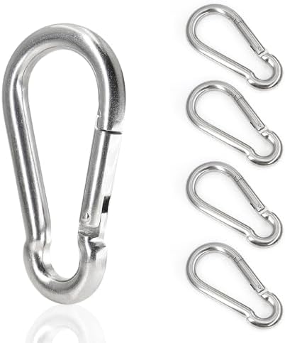 Tavaszi Snap Hook Kis Karabiner Klipsz – 8db 2,35″ 34 Rozsdamentes Acél Klipsz Kulcsokhoz/Zászlórúdhoz/Vízhordozóhoz/Túrázáshoz/Kempingezéshez/Hintázáshoz/Utazáshoz/Horgászathoz  |  Pattintások Pattintások Pattintások